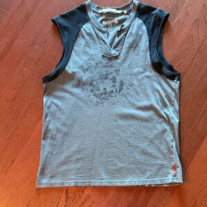 Guess Gray and Black Tank Top